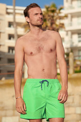 Men's-Recycled-Plain-Swim-Shorts-Plain-Green