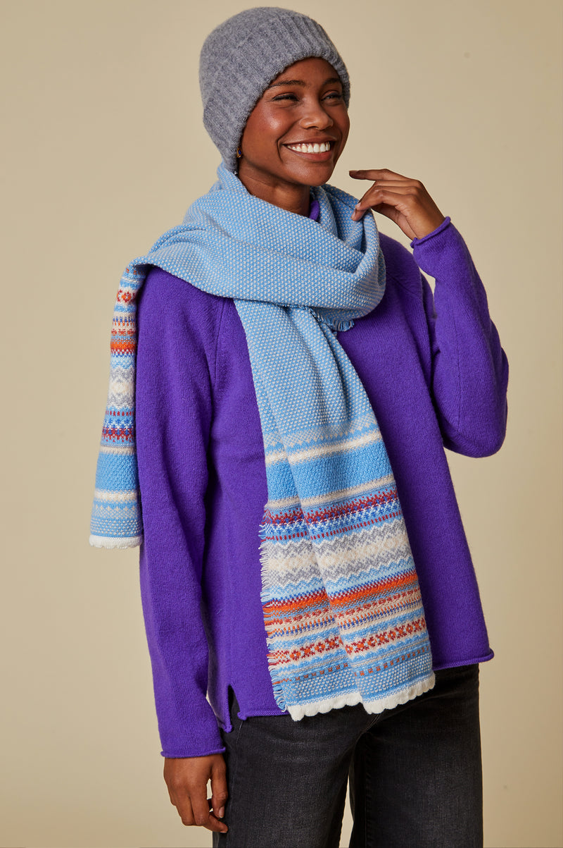 Alpine-Scarf-Cornflower