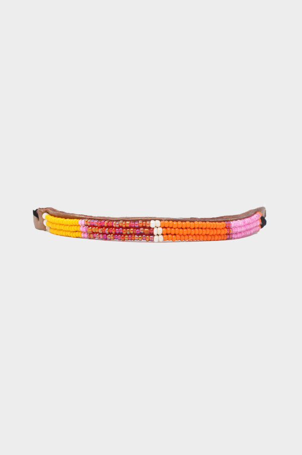 Leather-Beaded-Bracelet-Pink-Orange