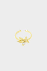 Sea-Star-Ring-Gold/Crystal