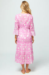 Hayden-Dress-Ornate-Flower-Pink/White