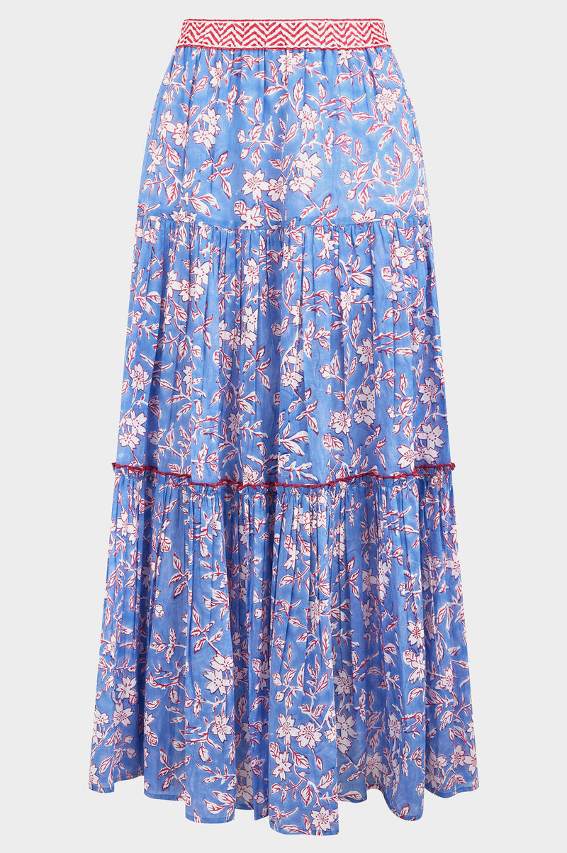 Becks Skirt | Flower Marina Blue