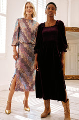 Nancy Velvet Dress | Berry