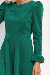 Victoria-Long-Sleeve-Corduroy-Dress-Alpine-Green
