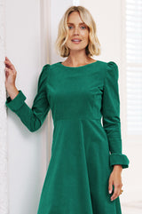 Victoria-Long-Sleeve-Corduroy-Dress-Alpine-Green