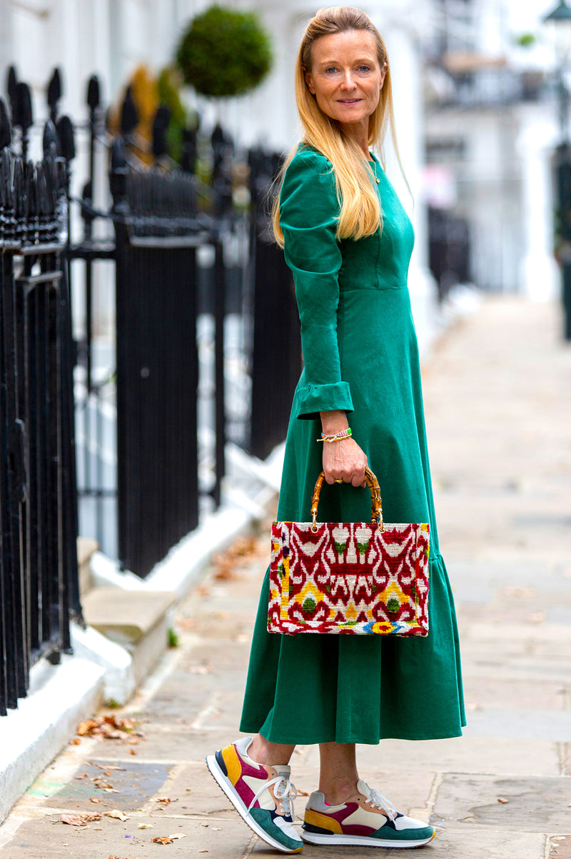 Victoria-Long-Sleeve-Corduroy-Dress-Alpine-Green
