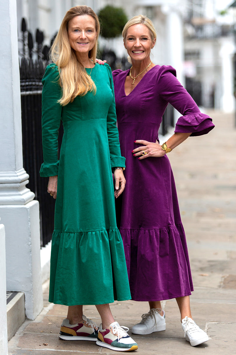 Victoria-Long-Sleeve-Corduroy-Dress-Alpine-Green