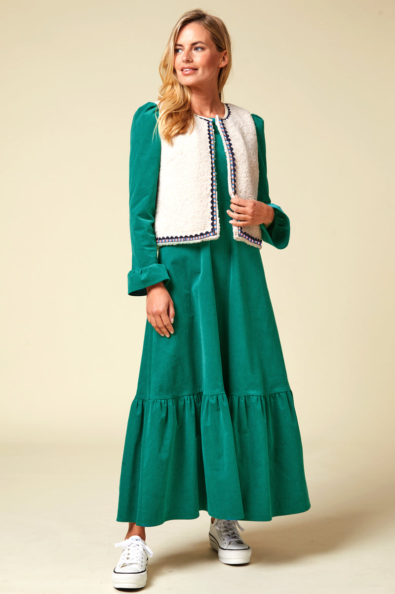 Victoria-Long-Sleeve-Corduroy-Dress-Alpine-Green