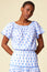 Ilana Organic Cotton Top | White/Blue