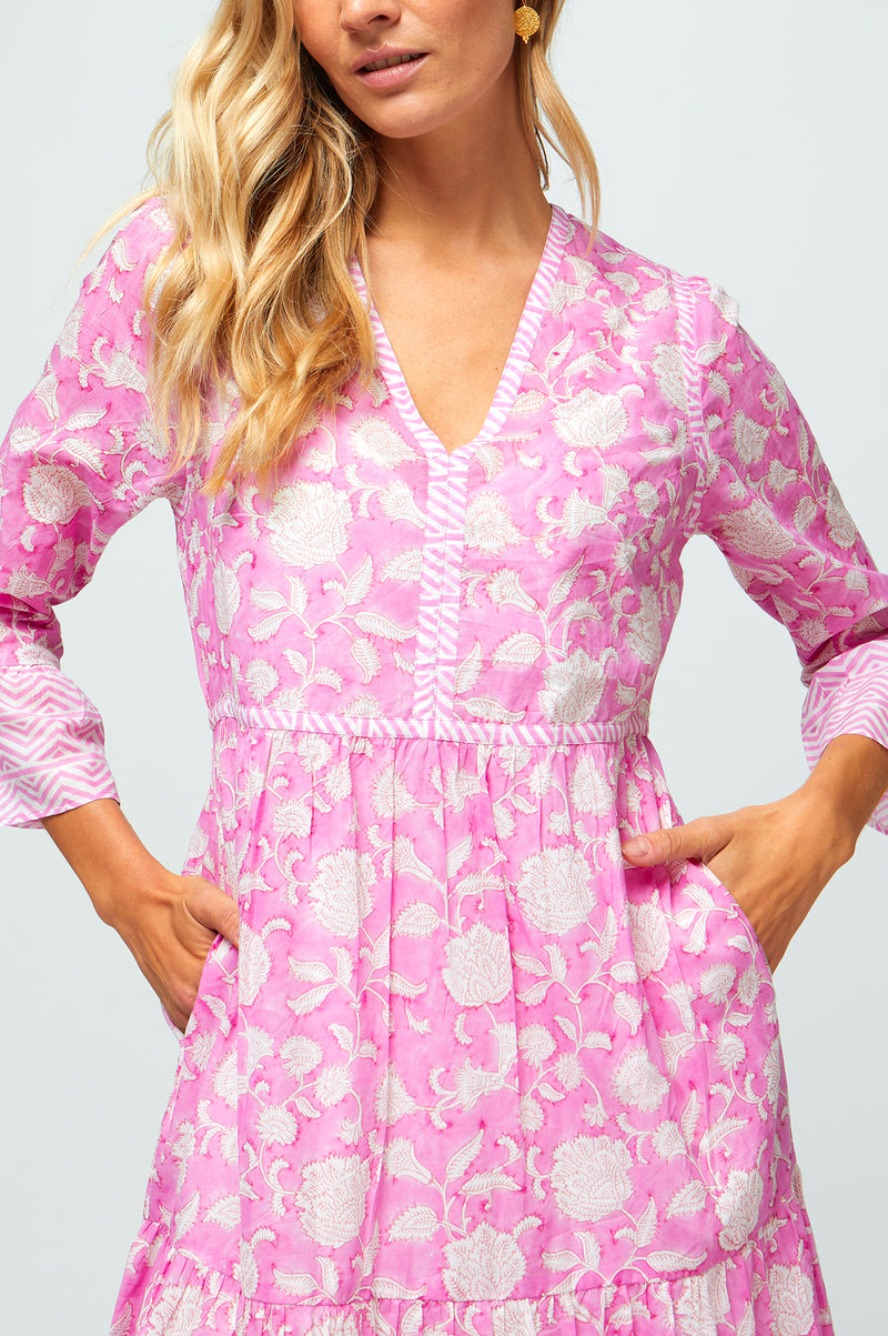 Hayden-Dress-Ornate-Flower-Pink/White