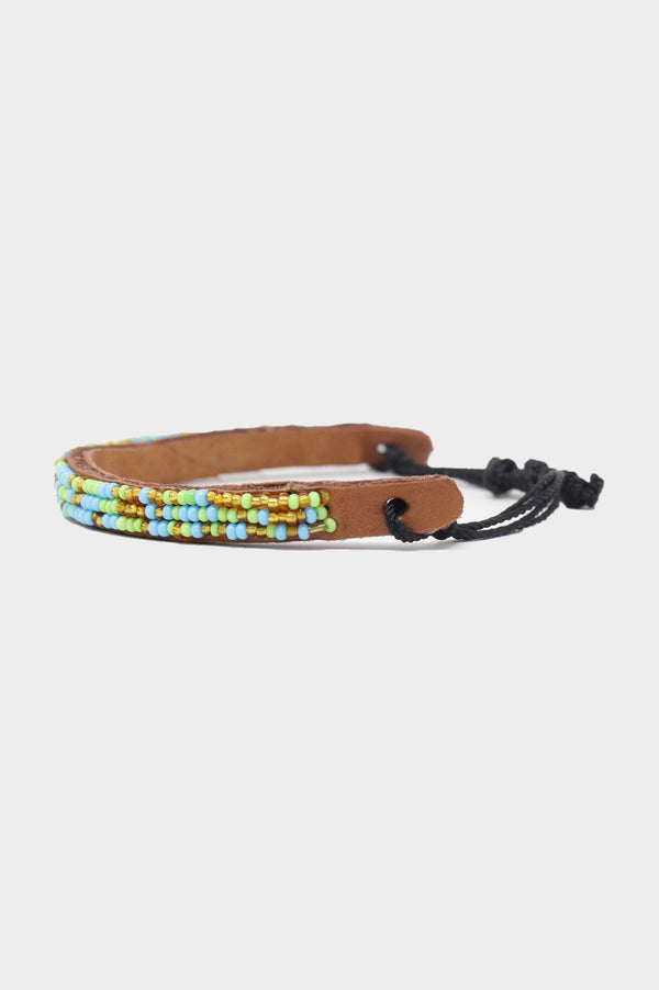 Leather-Beaded-Bracelet-Sea-Green