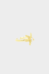 Sea-Star-Ring-Gold/Crystal