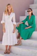 Victoria-Broiderie-Dress-Green