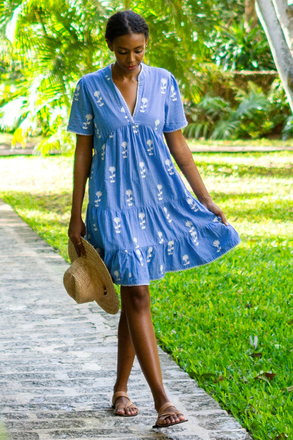 India-Embroidered-Dress-Blue-White