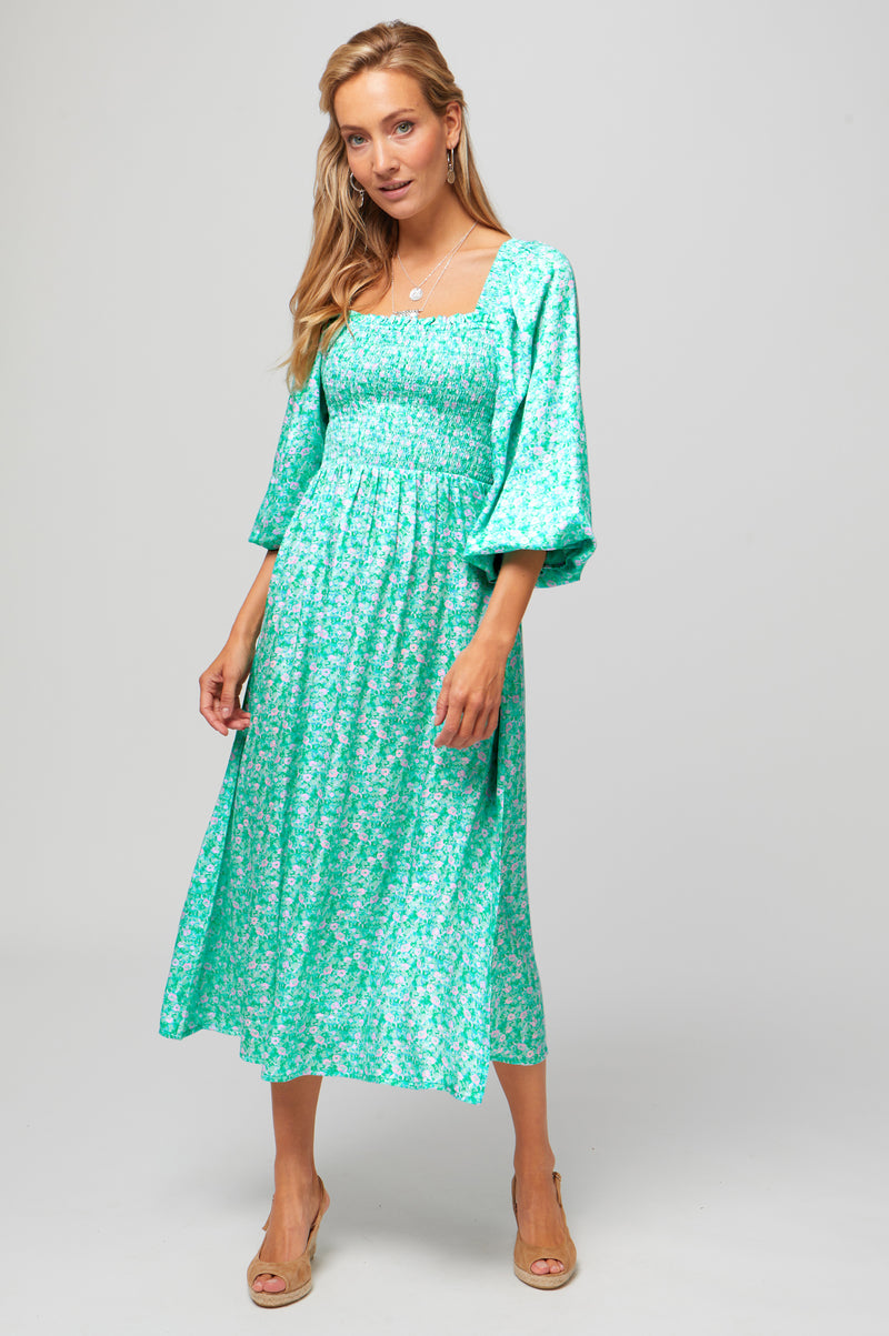 Aspiga Ladies Sustainable Nancy Dress | Meadow Bloom Green Aspiga Ladies Sustainable Nancy Dress | Meadow Bloom Green