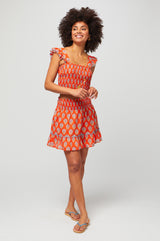 Bryony-Shirred-Top-Carnation-Orange