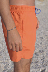 Men's Recycled Plain Swim Shorts | Plain Orange