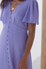 Sally Anne Satin Dress | Lavender