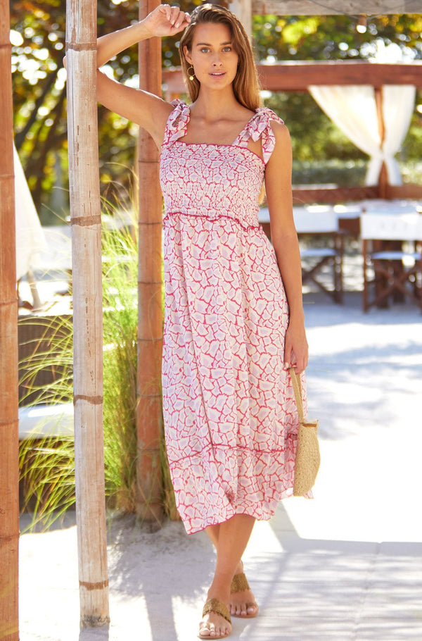 Alexa Midi Dress | Pink/ Lilac