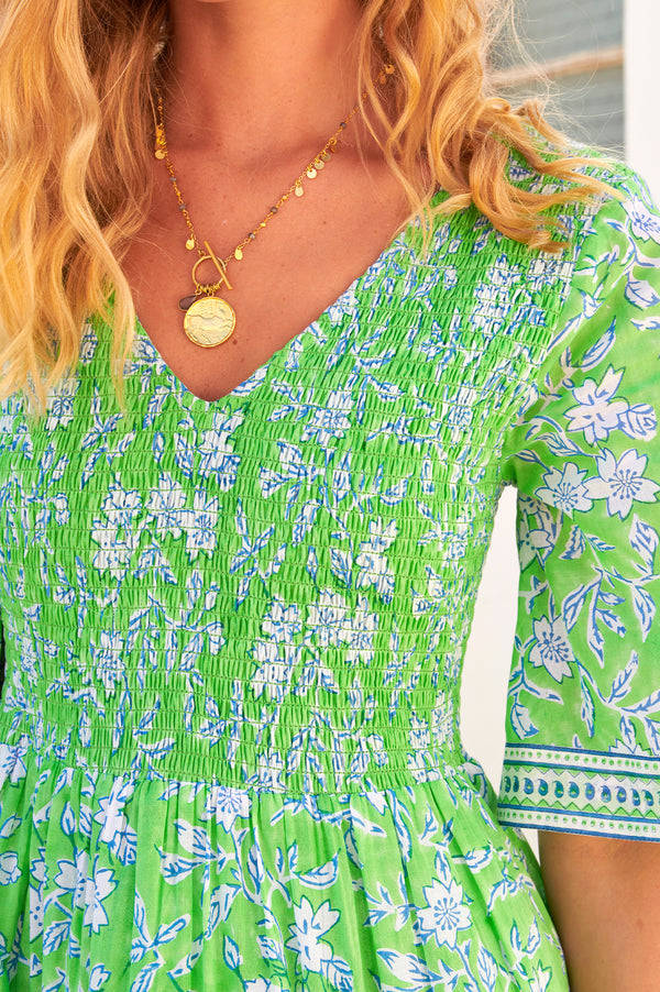 Alisha-Dress-Japanese-Flower-Apple-Green