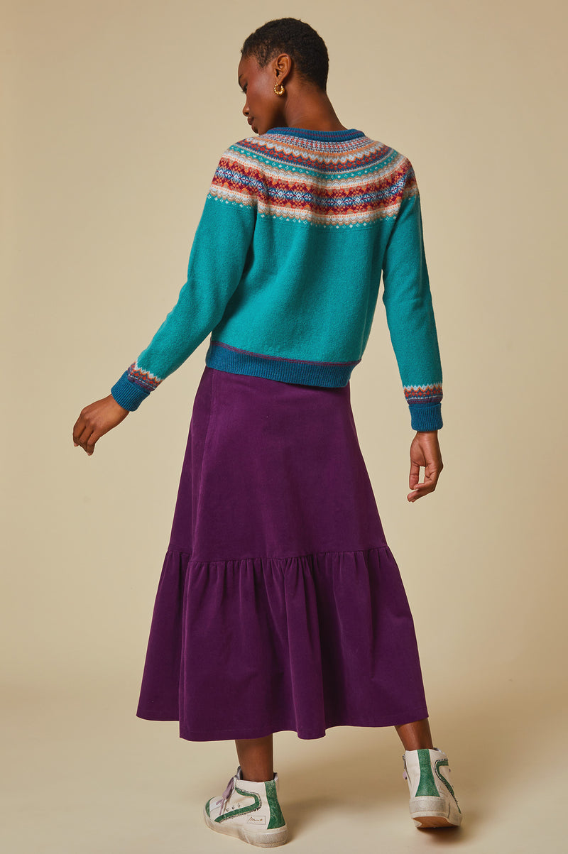 Sylvia-Corduroy-Midi-Skirt-Purple