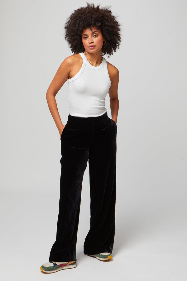 Alvia-Velvet-Trouser-Black