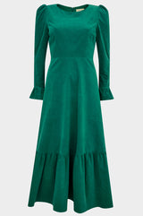 Victoria-Long-Sleeve-Corduroy-Dress-Alpine-Green