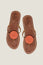Disc Leather Sandals | Coral