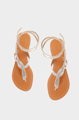 Cobra Wrap Sandals | Silver - Aspiga