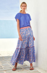 Becks Skirt | Flower Marina Blue