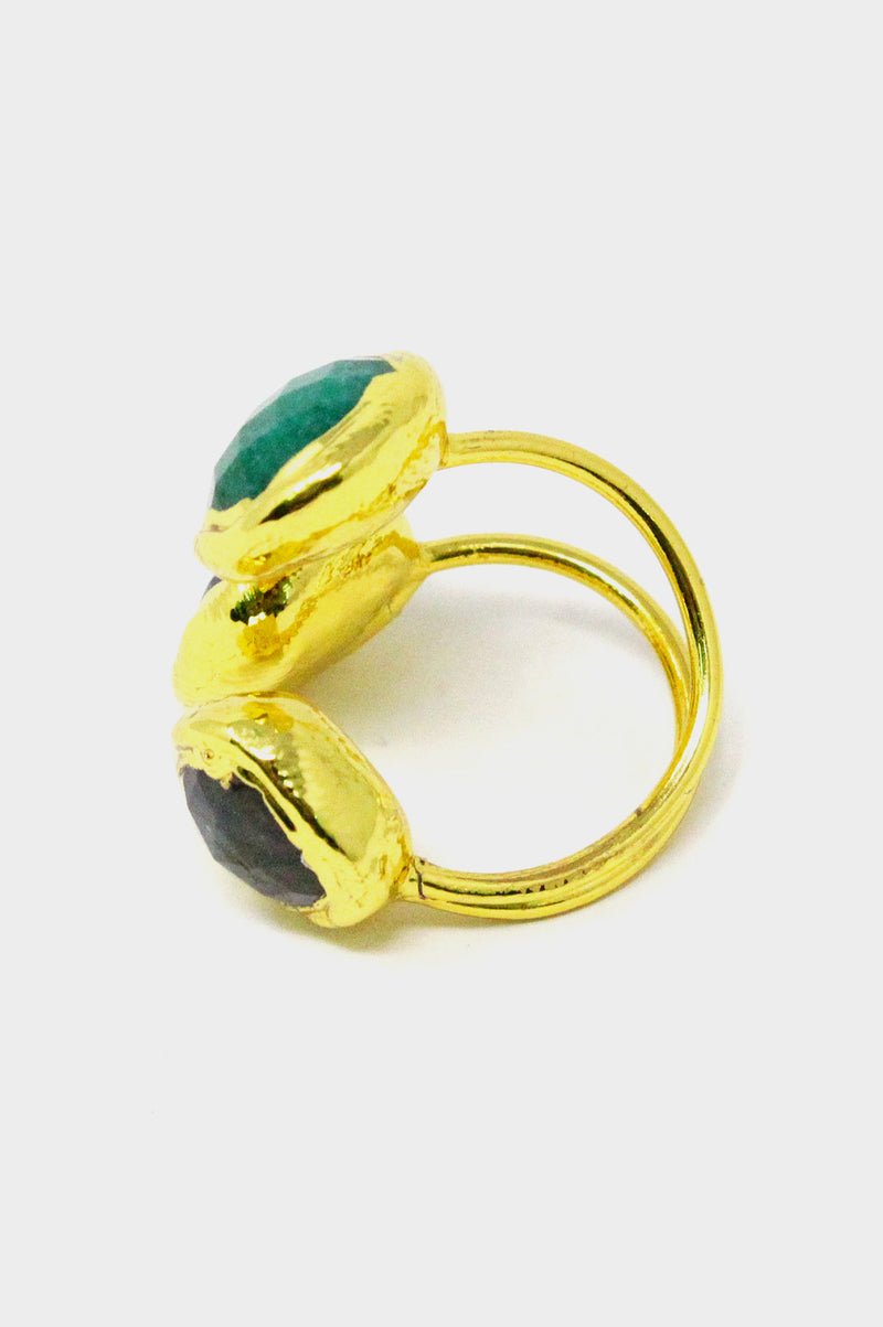 Three-Stone-Ring-Black-Green