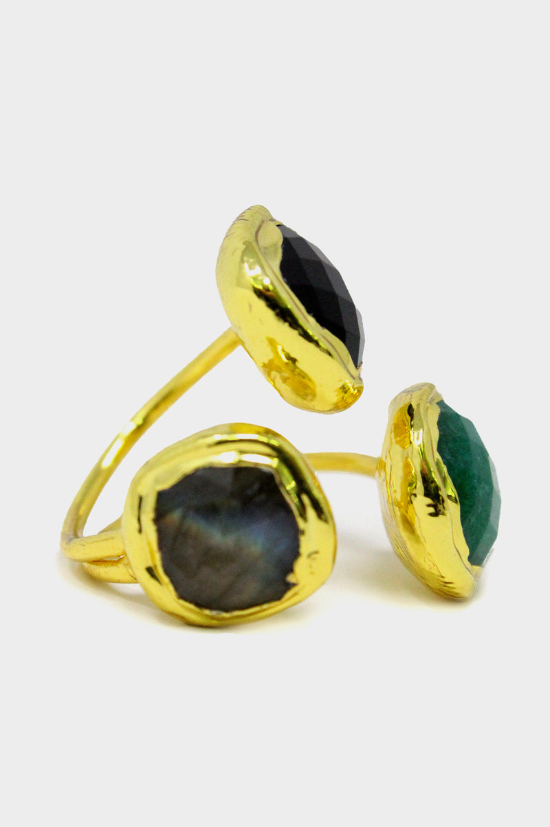 Three-Stone-Ring-Black-Green