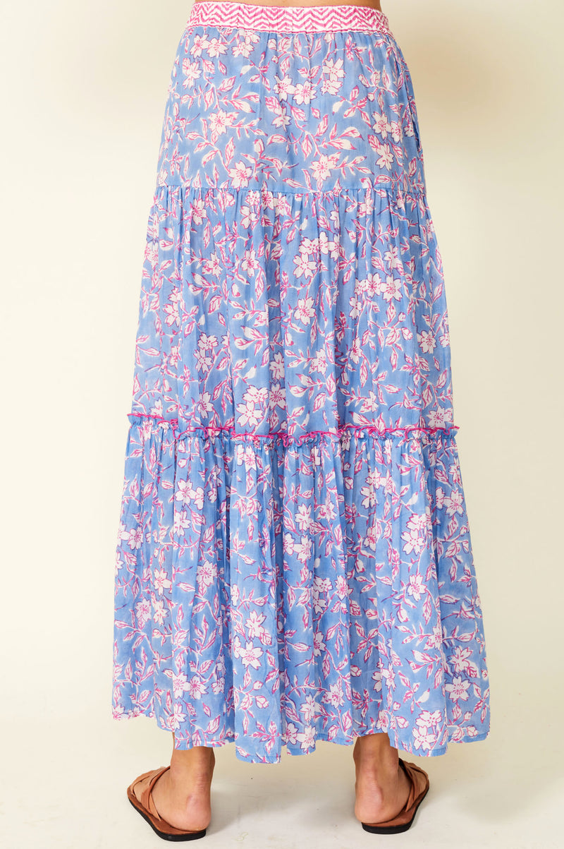 Becks Skirt | Flower Marina Blue