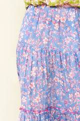 Becks Skirt | Flower Marina Blue