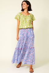 Becks Skirt | Flower Marina Blue