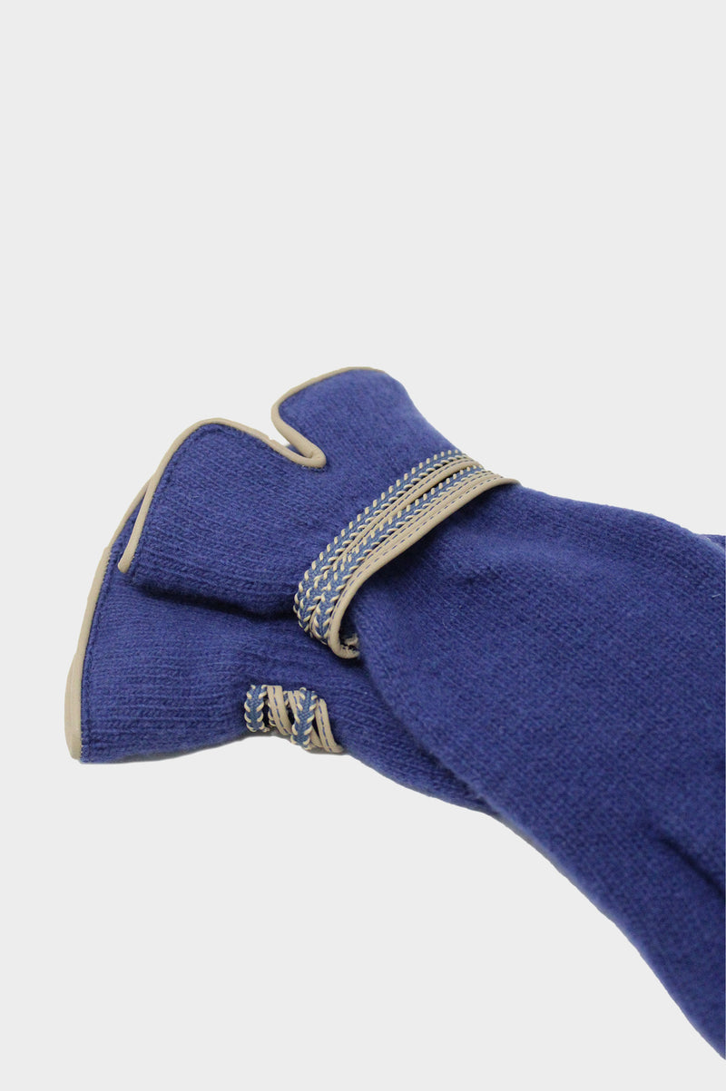 Touchscreen-Wool & Cashmere-Blend-Gloves-Blue