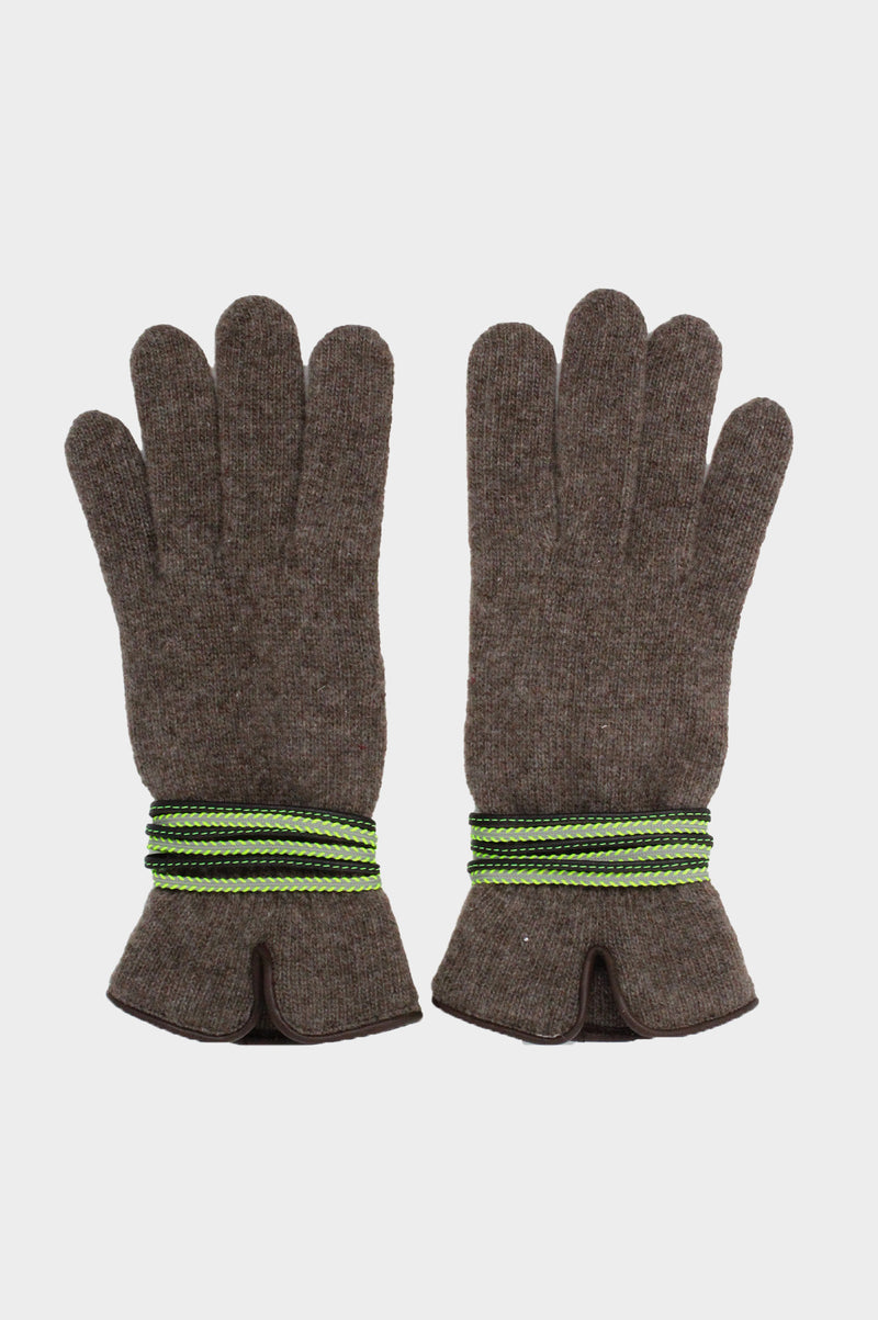Touchscreen Wool & Cashmere-Blend-Gloves-Brown