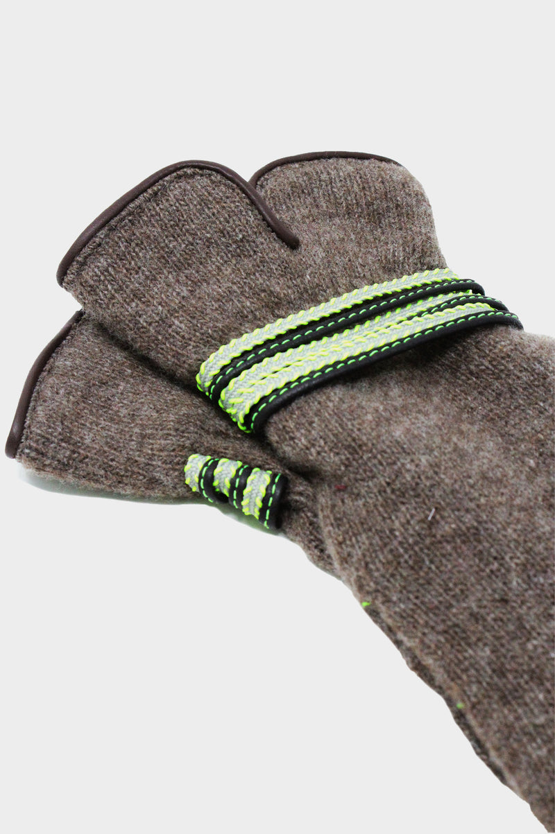 Touchscreen Wool & Cashmere-Blend-Gloves-Brown