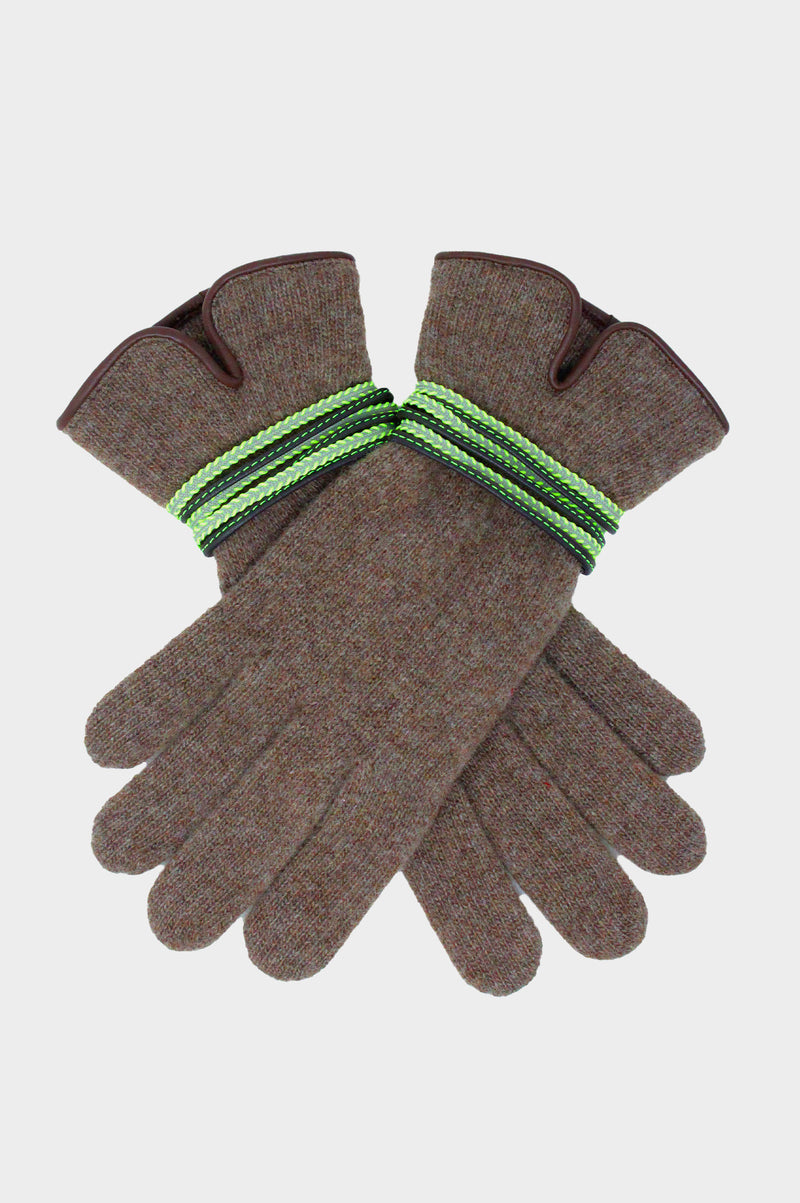Touchscreen Wool & Cashmere-Blend-Gloves-Brown