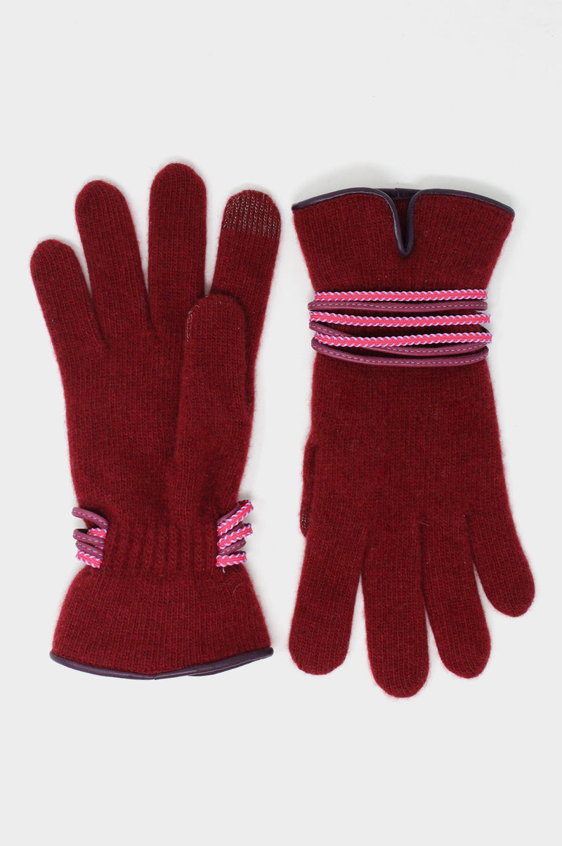 Burgundy discount wool gloves