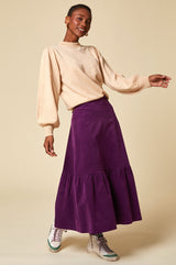 Sylvia-Corduroy-Midi-Skirt-Purple
