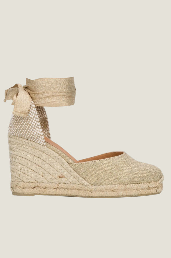 Carina Canvas Wedge Espadrilles | Gold