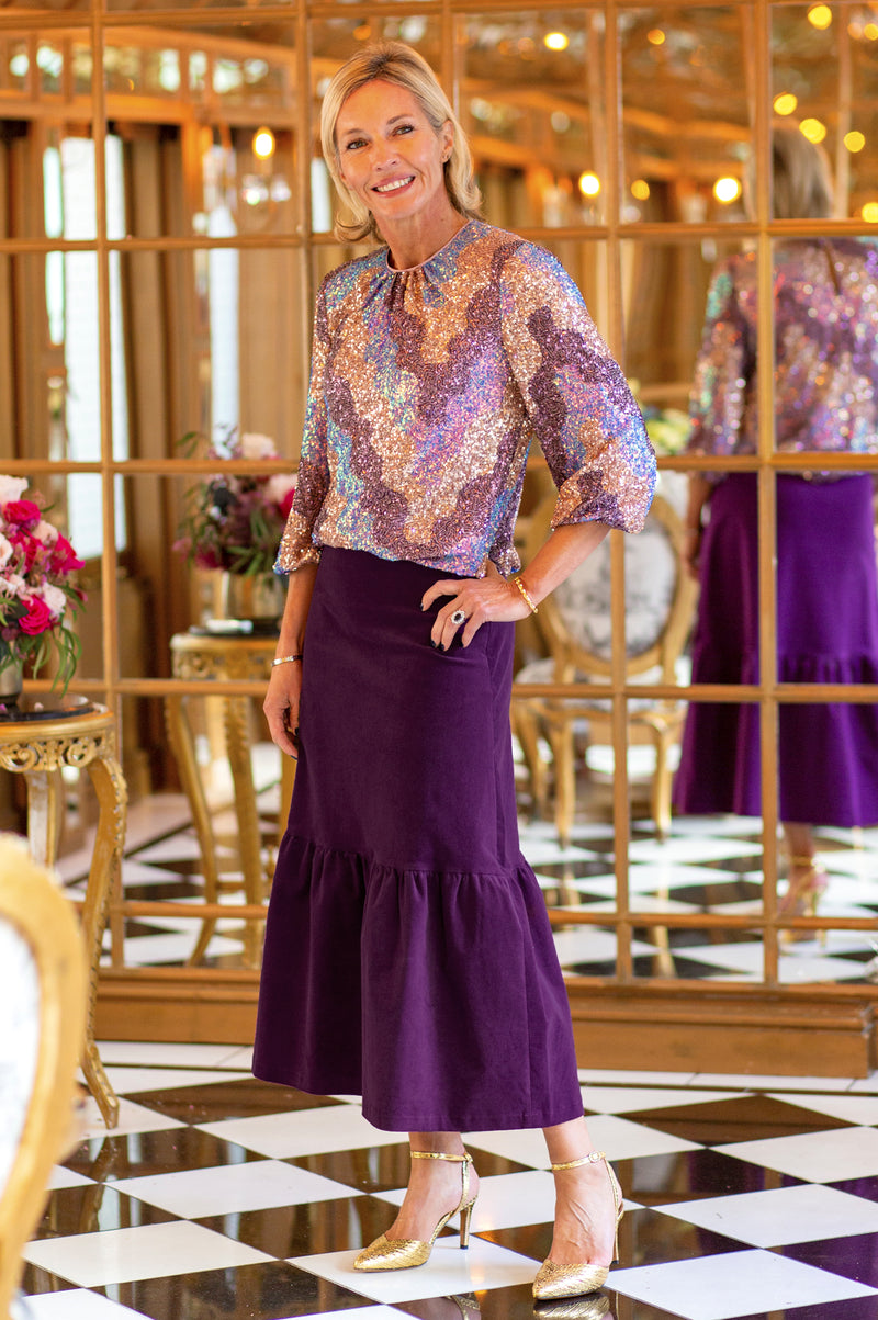 Sylvia-Corduroy-Midi-Skirt-Purple