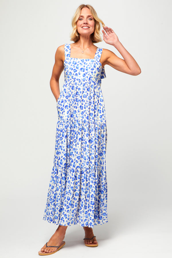 Tabitha-Maxi-Dress-Cheetah-Cream/Blue