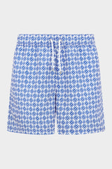 Men's Recycled-Swim-Short-Geo-Cobalt-Blue-White