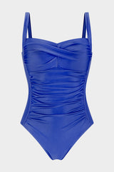 Recycled Ruched Swimsuit | Cobalt Blue