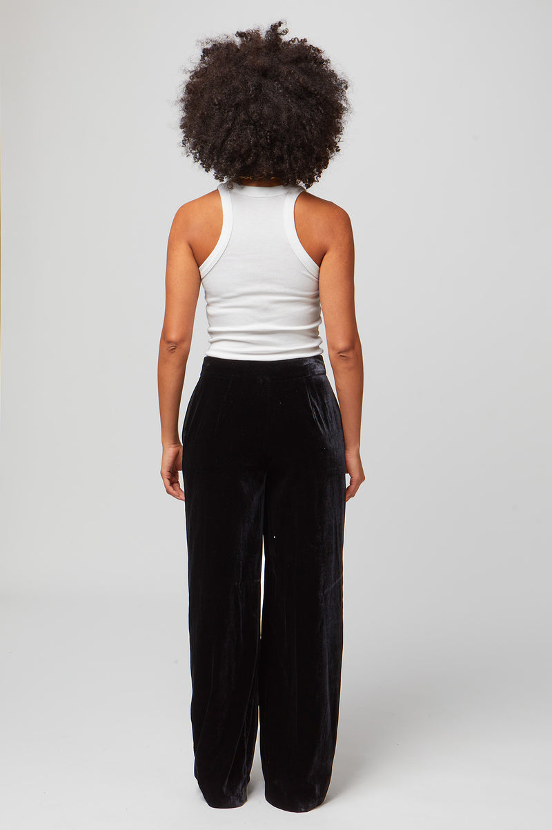 Alvia-Velvet-Trouser-Black