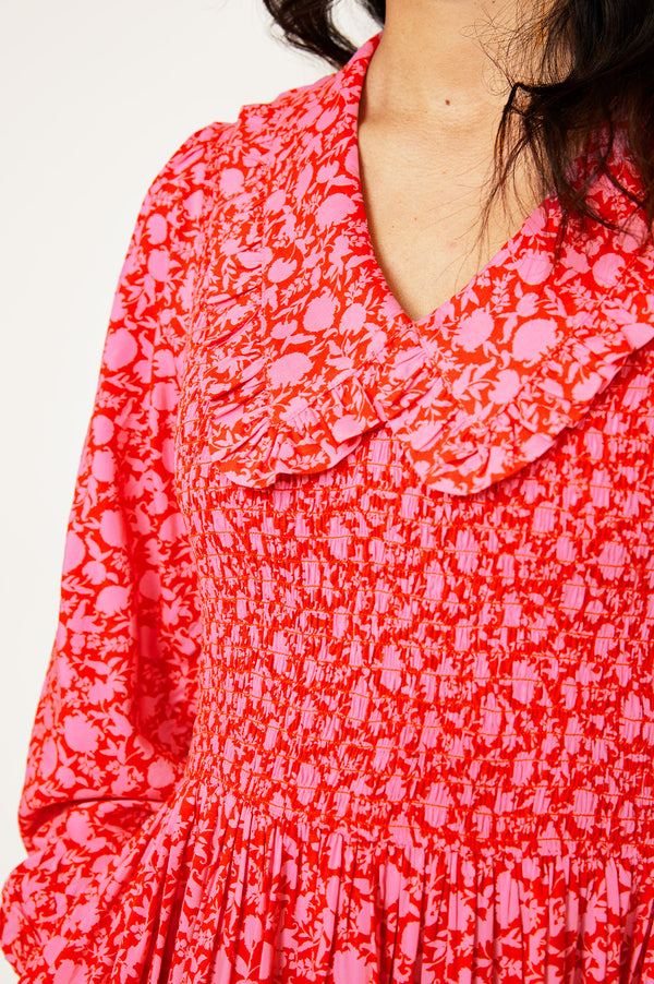 Elizabeth-Collar-Dress-Flower-Coral