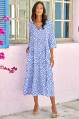 Emma-Midi-Dress-Flower-Blue