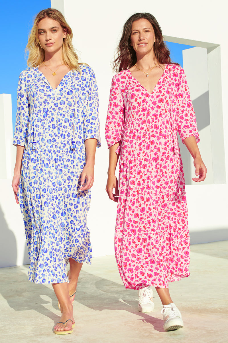 Emma-Light-Weight-Midi-Dress-Cheetah-Cream/Blue